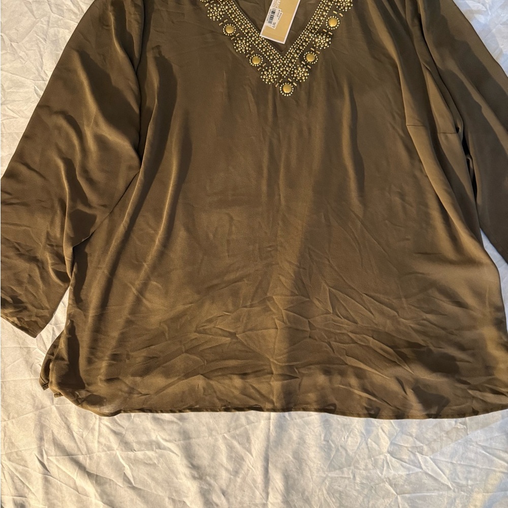MICHAEL Michael Kors Gold Embellished Top